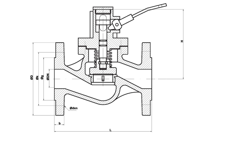 Самозакрывающийся клапан (прямой тип - подпружиненный) для морского применения чертеж.jpg